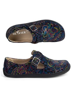 Buty barefoot damskie skórzane półeleganckie z paskiem – Olivier ROSA chaber etniczny ze sklepu butyolivier w kategorii Półbuty damskie - zdjęcie 189121544