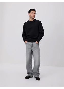 Reserved - Bluza regular z bawełną - czarny ze sklepu Reserved w kategorii Bluzy męskie - zdjęcie 189123120