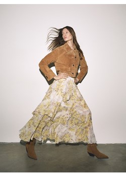 Reserved - Zamszowe botki na obcasie - brązowy ze sklepu Reserved w kategorii Botki - zdjęcie 189123200