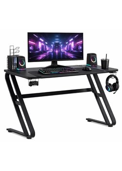 Czarne nowoczesne biurko dla gracza D7-S41 ze sklepu Edinos.pl w kategorii Biurka i sekretarzyki - zdjęcie 189123253