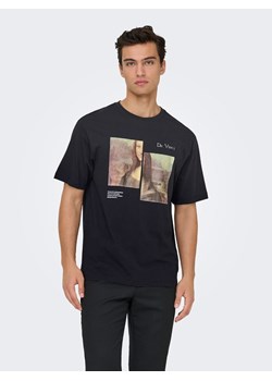 ONLY &amp; SONS Koszulka "Monalisa" w kolorze czarnym ze sklepu Limango Polska w kategorii T-shirty męskie - zdjęcie 189123921