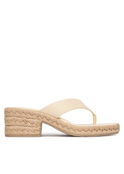 Calvin Klein Japonki Block Heel Espa 50 Thong Lth HW0HW02902 Beżowy ze sklepu MODIVO w kategorii Espadryle damskie - zdjęcie 189124090