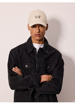 Reserved - Czapka baseball z haftem - beżowy ze sklepu Reserved w kategorii Czapki z daszkiem męskie - zdjęcie 189124651