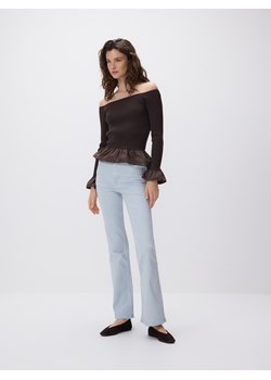 Reserved - Sweter z wiskozą - ciemnobrązowy ze sklepu Reserved w kategorii Swetry damskie - zdjęcie 189124833