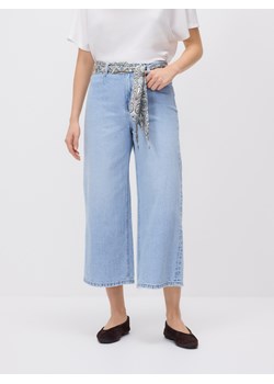 Reserved - Jeansy culotte z chustką - niebieski ze sklepu Reserved w kategorii Jeansy damskie - zdjęcie 189124962