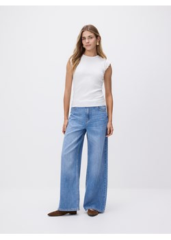Reserved - Jeansy wide leg z wiązaniem - niebieski ze sklepu Reserved w kategorii Jeansy damskie - zdjęcie 189124964