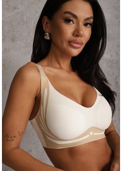 Jasnobeżowy Biustonosz z Zapięciem na Haftki Oledis ze sklepu renee.pl w kategorii Biustonosze - zdjęcie 189125183