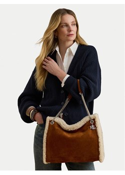 LAUREN RALPH LAUREN Torebka Large Bradley 431980180001 Brązowy ze sklepu MODIVO w kategorii Torby Shopper bag - zdjęcie 189127041