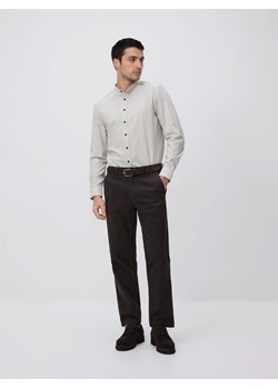 Reserved - Koszula slim fit ze stójką - beżowy ze sklepu Reserved w kategorii Koszule męskie - zdjęcie 189128714