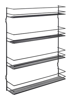 metaltex Regał "Pepito" w kolorze czarnym na przyprawy - 36,5 x 45 x 8 cm ze sklepu Limango Polska w kategorii Akcesoria i przechowywanie - zdjęcie 189130283