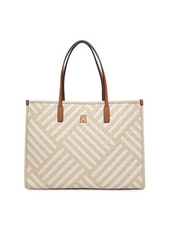 Tommy Hilfiger Torebka Th City Tote AW0AW18394 Beżowy ze sklepu MODIVO w kategorii Torby Shopper bag - zdjęcie 189130380