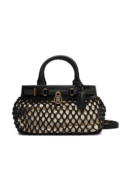 Tommy Hilfiger Torebka American Icon Mini Tote Macrame AW0AW18542 Czarny ze sklepu MODIVO w kategorii Torebki worki - zdjęcie 189130401
