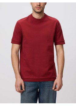 Reserved - T-shirt regular ze strukturalnej dzianiny - czerwony ze sklepu Reserved w kategorii T-shirty męskie - zdjęcie 189131373
