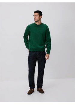 Reserved - Bluza regular z bawełną - zielony ze sklepu Reserved w kategorii Bluzy męskie - zdjęcie 189131420