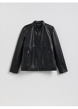 Reserved - Skórzana kurtka ze stójką - czarny ze sklepu Reserved w kategorii Kurtki męskie - zdjęcie 189131440