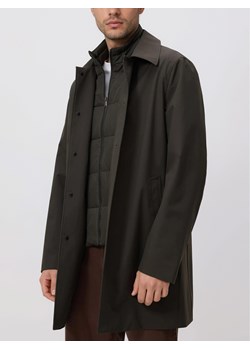 Reserved - Gładki płaszcz z kołnierzem - ciemnozielony ze sklepu Reserved w kategorii Płaszcze męskie - zdjęcie 189131481