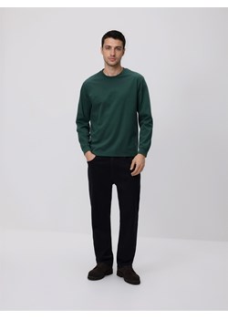 Reserved - Longsleeve z bawełną - jasnozielony ze sklepu Reserved w kategorii T-shirty męskie - zdjęcie 189131534
