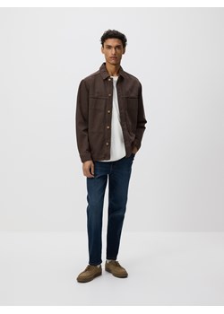 Reserved - Jeansy carrot slim z efektem sprania - granatowy ze sklepu Reserved w kategorii Jeansy męskie - zdjęcie 189131552