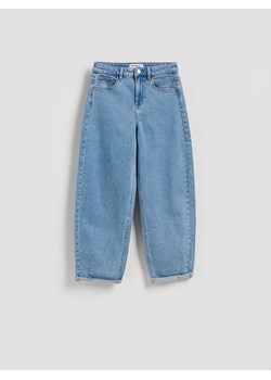 Reserved - Jeansy barrel leg - niebieski ze sklepu Reserved w kategorii Jeansy damskie - zdjęcie 189132310