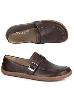 Damskie buty barefoot skórzane Olivier Anna klamerka brązowe ze sklepu butyolivier w kategorii Półbuty damskie - zdjęcie 189132813