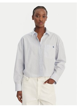 Calvin Klein Jeans Koszula LV047F105G Błękitny Relaxed Fit ze sklepu MODIVO w kategorii Koszule damskie - zdjęcie 189133441