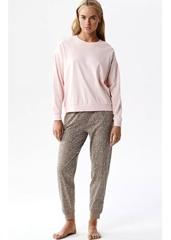 Atlantic długa bawełniana piżama damska NLP-515-ROZJ_KAM, Kolor różowo-brązowy, Rozmiar S, ATLANTIC ze sklepu Primodo w kategorii Piżamy damskie - zdjęcie 189133710