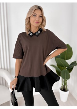 bluzka jackson ciemnobrązowa one size ze sklepu UBRA w kategorii Bluzki damskie - zdjęcie 189133933