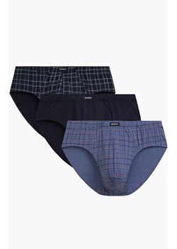 Atlantic 3-pack slipy męskie Classic 3MP-216-GRA/GRA/DEN, Kolor niebiesko-granatowy, Rozmiar XL, ATLANTIC ze sklepu Intymna w kategorii Majtki męskie - zdjęcie 189134123