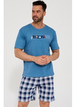Bawełniana piżama męska Arizona 326/204, Kolor niebieski-wzór, Rozmiar 2XL, Cornette ze sklepu Intymna w kategorii Piżamy męskie - zdjęcie 189134173