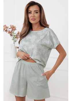 Krótka piżama damska miętowa Kalina, Kolor miętowy-wzór, Rozmiar S, Italian Fashion ze sklepu Intymna w kategorii Piżamy damskie - zdjęcie 189134383