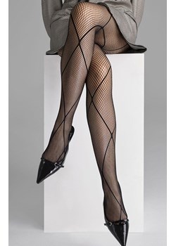 Rajstopy kabaretki w romby Charly G004, Kolor czarny, Rozmiar S/M, Marilyn ze sklepu Intymna w kategorii Rajstopy - zdjęcie 189134452
