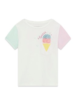 Guess T-Shirt K6GI14 K6YW4 Biały Regular Fit ze sklepu MODIVO w kategorii Bluzki dziewczęce - zdjęcie 189135571