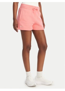 Under Armour Szorty sportowe Rival Fleece Short 1382723 Różowy Loose Fit ze sklepu MODIVO w kategorii Szorty - zdjęcie 189135611