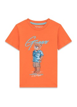 Guess T-Shirt N6GI04 K8HM4 Pomarańczowy Regular Fit ze sklepu MODIVO w kategorii Kaftaniki i bluzki - zdjęcie 189135614