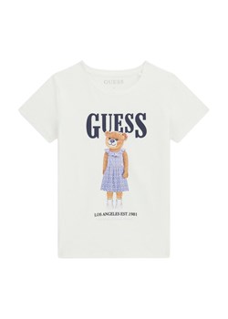 Guess T-Shirt J6GI04 K6YW4 Biały Regular Fit ze sklepu MODIVO w kategorii Bluzki dziewczęce - zdjęcie 189135632