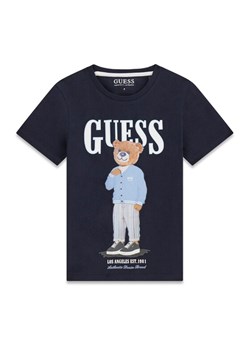 Guess T-Shirt L6GI09 K8HM4 Granatowy Regular Fit ze sklepu MODIVO w kategorii T-shirty chłopięce - zdjęcie 189135643