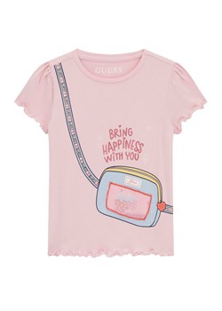Guess T-Shirt K6GI06 K6YW4 Różowy Regular Fit ze sklepu MODIVO w kategorii Kaftaniki i bluzki - zdjęcie 189135691