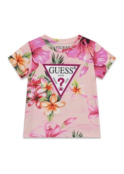 Guess T-Shirt K6GI13 K6YW4 Różowy Regular Fit ze sklepu MODIVO w kategorii Bluzki dziewczęce - zdjęcie 189135730