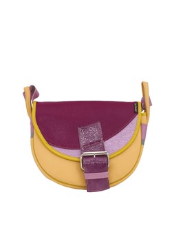 żółto bordowa torebka listonoszka skórzana na ramię Freshman Mini ze sklepu Słoń Torbalski w kategorii Listonoszki - zdjęcie 189136513