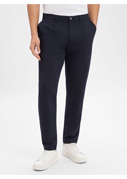Finshley & Harding Chino - Riley Mężczyźni granatowy jednolity ze sklepu vangraaf w kategorii Spodnie męskie - zdjęcie 189136961