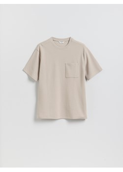 Reserved - Strukturalny t-shirt comfort fit - beżowy ze sklepu Reserved w kategorii T-shirty męskie - zdjęcie 189137072