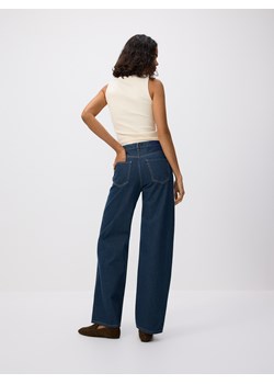 Reserved - Jeansy wide leg - granatowy ze sklepu Reserved w kategorii Jeansy damskie - zdjęcie 189138544