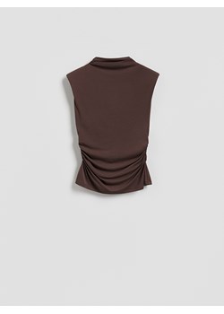 Reserved - Top z modalem - brązowy ze sklepu Reserved w kategorii Bluzki damskie - zdjęcie 189138602