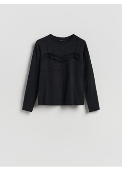 Reserved - Bluzka z ozdobnym detalem - czarny ze sklepu Reserved w kategorii Bluzki damskie - zdjęcie 189138632