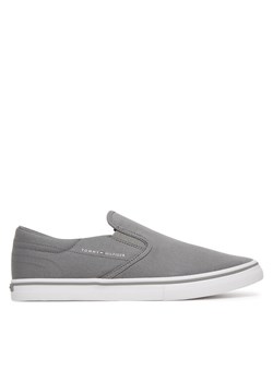 Tenisówki Tommy Hilfiger Vulc Core Slip On FM0FM05689 Szary ze sklepu eobuwie.pl w kategorii Trampki męskie - zdjęcie 189139973