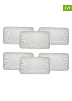 Ard'time Talerze (6 szt.) "Coquillage" w kolorze białym do serwowania - 20,5 x 11,5 cm ze sklepu Limango Polska w kategorii Misy i tace dekoracyjne - zdjęcie 189140264