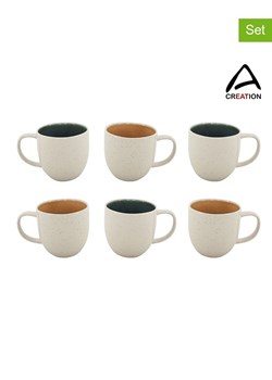 Ard'time Kubki (6 szt.) "Coralia" w kolorze beżowo-pomarańczowo-zielonym - 310 ml ze sklepu Limango Polska w kategorii Dzbanki i zaparzacze - zdjęcie 189140282