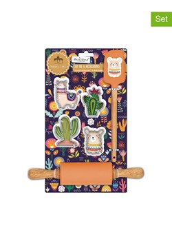 Ard'time 6-częściowy zestaw "Lama" w kolorze pomarańczowym ze sklepu Limango Polska w kategorii Akcesoria do pieczenia - zdjęcie 189140401