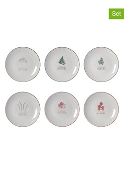 Ard'time Talerzyki deserowe (6 szt.) "Hortus" w kolorze białym ze wzorem - Ø 20 cm ze sklepu Limango Polska w kategorii Naczynia - zdjęcie 189140451