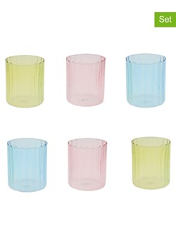 Ard'time Szklanki (6 szt.) "Kyoto" w kolorze jasnoróżowo-błękitno-żółtym - 250 ml ze sklepu Limango Polska w kategorii Naczynia - zdjęcie 189140481